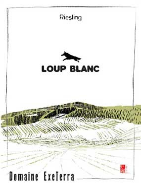 bouteille vin blanc Loup Blanc vin sec, riesling, floral issu d’une vieille vigne de 70 ans