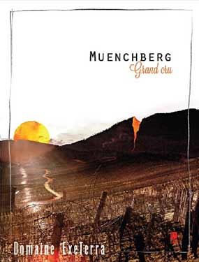 bouteille vin blanc Riesling Muenchberg, Grand Cru Muenchberg – sec, droit, minéral et salin. Vin de terroir gréseux-volcanique, vin gastronomique